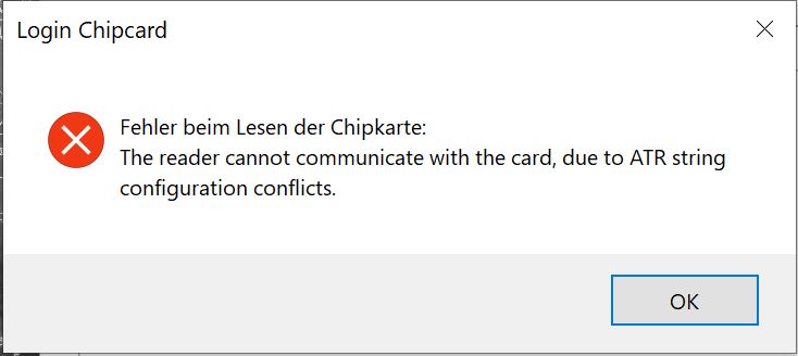 Erste Fehlermeldung
